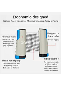 Combo 2 Vợt Bóng Bàn Tặng Kèm 3 Quả Bóng Bàn + Kẹp Trụ Lưới Bóng Bàn Rút Gọn Nhựa ABS 1,7m Chính Hãng dododios