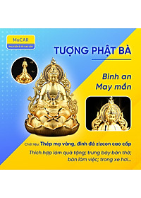 Tượng Phật Bà trang trí trong xe ô tô