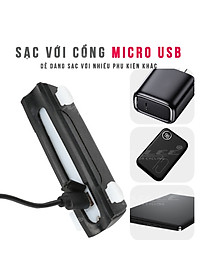 Đèn đuôi xe đạp xanh đỏ cảnh sát COB 120lumens chống nước IPX4 sạc điện FGY306 Mai Lee