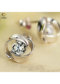 Bông tai bạc Ý Huệ Ngân - Vòng xoắn RYE140772