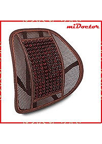 Miếng Tựa Lưng Ghế Hạt Gỗ - Miếng Tựa Lưng Ghế Ô Tô, Xe Hơi - Hàng Chính Hãng miDoctor - Màu Gỗ Ngẫu Nhiên