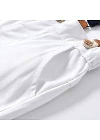 Bộ công tử bé trai, set áo sơ mi dài tay và quần quai đeo trẻ em, chất xịn dày đẹp, mẫu mới mặc sinh nhật sự kiện | MB10