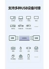 Ugreen UG20119US381TK đầu nối 2 cáp usb 3.0 vỏ nhôm F ra F cao cấp - HÀNG CHÍNH HÃNG