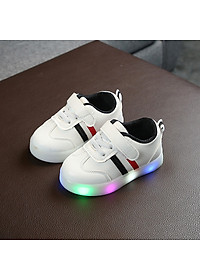 Giày thể thao cho bé trai bé gái có đèn Led 2 sọc 
