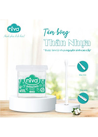 Combo 05 Tăm Bông NIVA Dành Cho Người Lớn Túi Zipper 100 Que Nhựa Az2