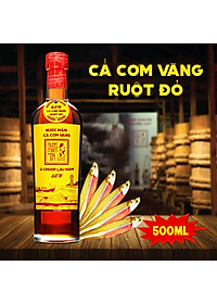 Đặc Sản Phan Thiết - [Thùng 6 Cá Vàng - 60N - 500Ml] Nước Mắm Tĩn Cá Cơm Ruột Đỏ Độ Đạm 60N Chai Thuỷ Tinh 500Ml Nước Mắm Truyền Thống