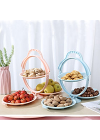 Khay Đĩa Mứt Gấp Gọn Để Bàn - Tích Hợp 3 đĩa Đựng Hoa Quả, Bánh Kẹo, Mứt Tết - Chất Liệu Nhựa ABS Cao Cấp  Chính Hãng MINIIN- Giao Màu Ngẫu Nhiên
