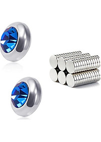 Bông Tai Nam Châm Đính Đá Màu Titan Không Đen TT 2445 – 1 Cặp