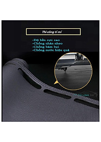 Thảm Taplo Hyundai Accent 2017-2023 loại da dày cao cấp 3 lớp chống trượt Da Carbon đen