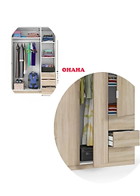 TỦ QUẦN ÁO HIỆN ĐẠI NHIỀU NGĂN OHAHA - TQA042