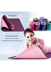 Thảm Tập YoGa TPE Cao Cấp 6 mm Loại Dày 2 Lớp GroFa - Chính Hãng