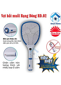 Vợt Muỗi Thông Minh Rạng Đông RD.02 2 Trong 1 Tích Hợp Đèn Pin và Vợt Bắt Muỗi - Hàng Chính Hãng