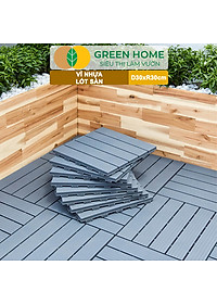Vỉ Nhựa Lót Sàn Greenhome, Catleza, D30xR30cm, Độ Bền 5 Năm, Dễ Lắp Đặt, Trang Trí Ban Công, Sân Vườn, Hồ Bơi