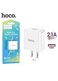 Nơi bán Củ Sạc cho Iphone và Android 1 cổng USB Hoco. C106 sạc nhanh 2.1A-10.5W dòng điện ổn định, an toàn bảo vệ máy