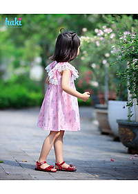 Váy bé gái sát nách phối ren tay tiểu thư HK513, váy thiết kế cho bé gái HAKI, đầm hè cho bé từ 0-8 tuổi (khoảng 10-27kg)