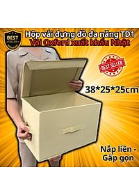 [Loại Xịn - Xuất Khẩu] Bộ 2c Hộp Vải Đựng Đồ Đa Năng TD1 – Túi Vải Đựng Quần Áo Chăn Màn Phong Cách Thụy Điển Sang Trọng, Lịch Sự – Hàng Chính Hãng