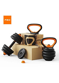Bộ Tạ Tay (6 in 1) Composite FED Kết hợp tạ đẩy(20 kg)Đa Năng Cao cấp --- hàng chính hãng.