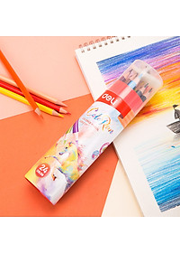 Bút chì màu học sinh Deli - Có kèm gọt chì ở nắp - Cỡ φ2.9mm - 12/24/36 màu/hộp - EC00307/EC00327/EC00337