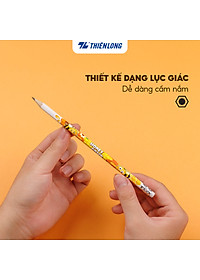 Hộp 10 Bút chì gỗ Thiên Long Điểm 10 TP-GP05 - Độ cứng HB - Viết êm, ngòi mềm hạn chế gãy