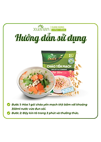 Combo 6 Gói Cháo Yến Mạch Thịt Heo Bằm Xuân An 40G (Tặng Kèm 1 Gói)