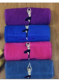 Khăn lau mồ hôi tập Yoga,Khăn cotton thể thao lau siêu  thấm mồ hôi (ảnh và video thực tế)
