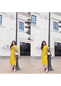 Đầm Maxi Cổ Tròn Ngắn Tay - Hàng Loại 1m