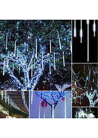 [Trang Trí Đẹp] Bộ Đèn Led Sao Băng KhoNCC Hàng Chính Hãng - Treo Trên Cao Đủ Màu 8 Ống 50 Cm - Chống Nước Để Ngoài Trời - KLM-8LSB5T