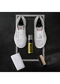 Bộ Vệ Sinh Giày Dép Làm Sạch Chuyên Sâu Giặt Giày gồm 1 bình xịt tạo bọt dung tích 150ml, 1 khăn mềm, 1 bàn chải mềm