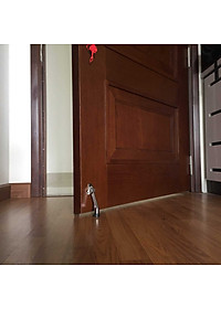 Chặn cửa móng ngựa INOX MỜ đế mềm giữ mở hé, hãm 1 chiều