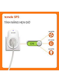 Ổ cắm điện Wi-fi thông minh điều khiển từ xa Tenda SP3 - Hàng Chính Hãng