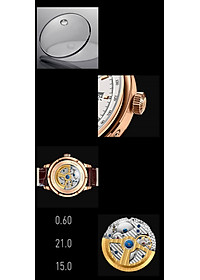 Đồng hồ nam Poniger P815-1 Chính hãng ,Kính sapphire nguyên khối ,chống xước,chống nước 50m,mặt đen vỏ vàng hồng dây da nâu ( đen) xịn,vỏ máy thép không gỉ 316L,Đồng hồ cơ (Automatic) bảo hành 24 tháng, hàng mới 100%,thiết kế trẻ trung và sang trọng