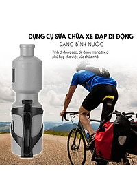 Bộ Dụng Cụ Sửa Chữa Xe Đạp Di Động Bơm Lốp Đa Năng Mini Và Vá Săm Xe Đạp Gắn Sườn Xe (Dạng Bình Nước) MaiLee