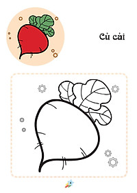 Sách 123 Nào Ta Tô Màu! - Rau Xanh