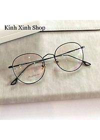 Kính Mắt Tròn Kim Loại Phong Cách Vintage Chống Ánh Sáng Xanh - Kính Xinh