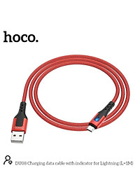 Cáp Sạc Micro-USB Có Đèn Cho Android, Samsung,... Hoco DU08 1M/2M, Cáp Dây Dù Siêu Bền, Sạc Nhanh 2.4 - Hàng Chính Hãng