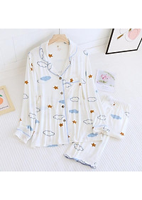 Đồ Bộ Bầu Cho Con Bú, Pijama sau sinh Cho Mẹ AZ89 Chất Liệu Cotton Co Giãn Hàng Cao Cấp Mặc Hè Thu