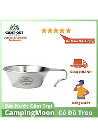 Đồ cắm trại bát nước Campingmoon campoutvn kiêm chén đựng đồ ăn nước chấm du lịch dã ngoại nấu ăn nhỏ gọn tay cầm chống nóng A080