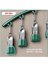 Móc Treo Đồ Lót Khăn Tất 10 Kẹp Inox, Móc Kẹp Phơi Quần Ao Đa Năng Tiết Kiệm Diện Tích, Chất Liệu Không Gỉ - HÀNG CHÍNH HÃNG MINIIN