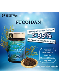 Fucoidan Genki Fami Nhật Bản, Tăng Cường Đề Kháng, Miễn Dịch, Hỗ Trợ Ngăn Ngừa Ung Bướu Hộp 150 viên