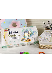 [L50]Tã/Bỉm Dán  BB KITTY SENSITIVE dành cho da Nhạy Cảm size L 50 miếng/ 09 - 14 kg mẫu mới