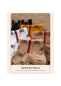 [T12] Sét 5 đôi tất nữ Hàn Quốc Choobe cổ ngắn len gân tăm lười thấp vintage cao cấp thời trang