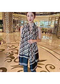 Khăn Lụa Dài Khăn Choàng Lụa Dáng Dài Đi Biển Hot Trend Họa Tiết Thanh Lịch Nhẹ Nhàng Size180x90 Quàng Cổ , Áo Choàng