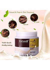 Kem ủ tóc Collagen KARSEELL dạng hũ 500ml, dầu hấp phục hồi siêu mượt chuẩn salon ngay tại nhà