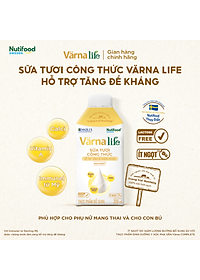 Thùng Thực phẩm bổ sung Värna Life sữa tươi công thức (Vàng) (12 hộp x 200ml)