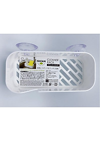 Giá để xà bông, mút rửa chén dạng lưới nội địa Nhật Bản, khay kết hợp với hai núm hít chân không nên rất chặt khi treo trên tường - nội địa Nhật Bản 