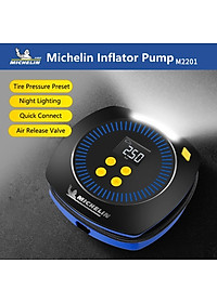 Máy bơm và xả lốp xe đa năng tự ngắt 12v Michelin M2201 - có đèn led lớn, cài đặt sẵn chế độ, dễ thao tác sử dụng, gọn nhẹ