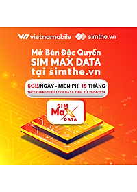 Nơi bán [MIỄN PHÍ 1 NĂM] SIM MAX DATA 4G VIETNAMOBILE 6GB/Ngày. Ưu Đãi Trọn Gói 12 Tháng Không Cần Nạp Tiền