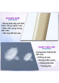 Ghế xếp thành giường, Vải lưới thoáng khí, Khung kim loại sơn tĩnh điện bền bỉ - NIKITA