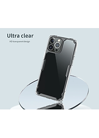 Ốp trong suốt chống sốc viền dẻo lưng cứng dành cho iPhone 13/ 13 Pro/ 13 Pro Max hiêu Nillkin Nature Pro - Hàng chính hãng