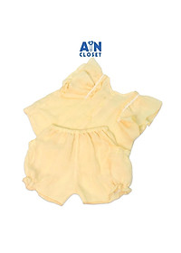 Bộ quần áo ngắn bé gái Vàng canary cotton lụa - AICDBG4ISUUZ - AIN Closet